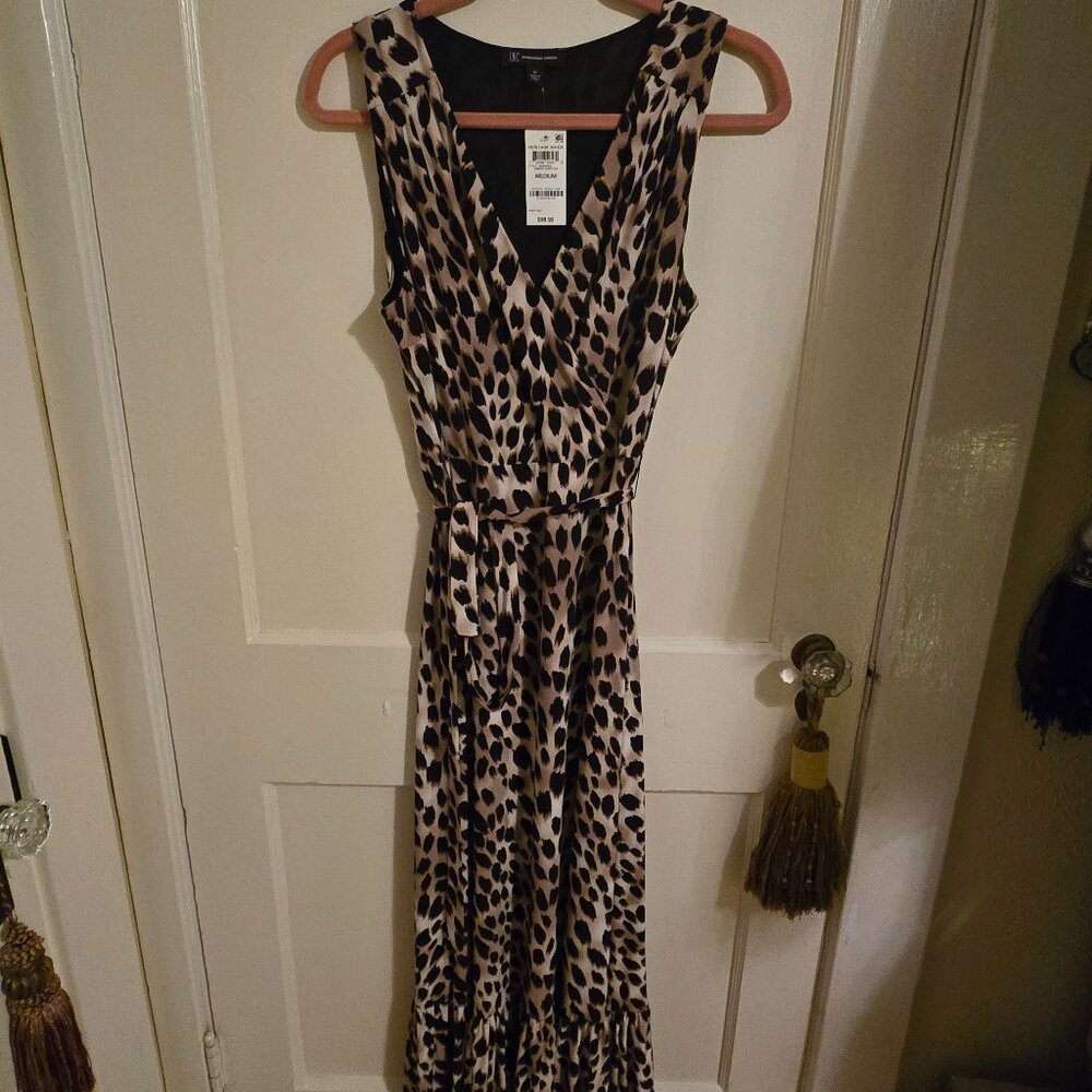 Women's INC Leopard Maxi Dress size M